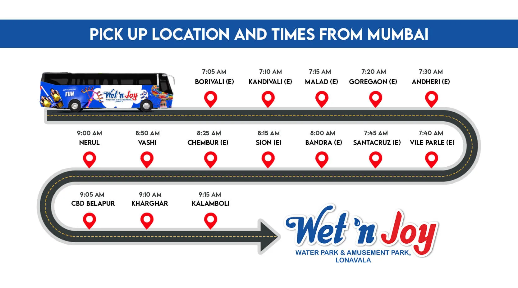Mumbai to Wetnjoy pickup location