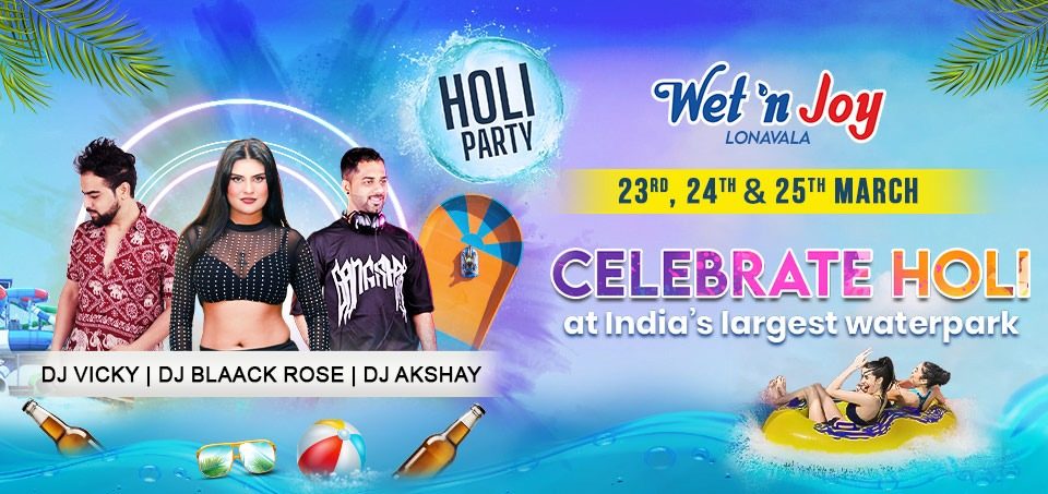 Celebrate Holi at India Largest wet n joy water park at Lonavala