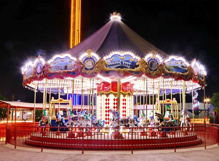 Decor at Carnival ride - Family ride at Wet'nJoy Amusement park Lonavala