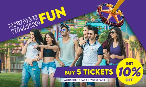 Group Offer - Buy 5 or more tickets get 10 % Off --Water park +Amusement park