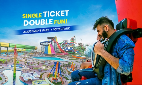 Single Ticket, Double Fun, Water park & Amusement park.